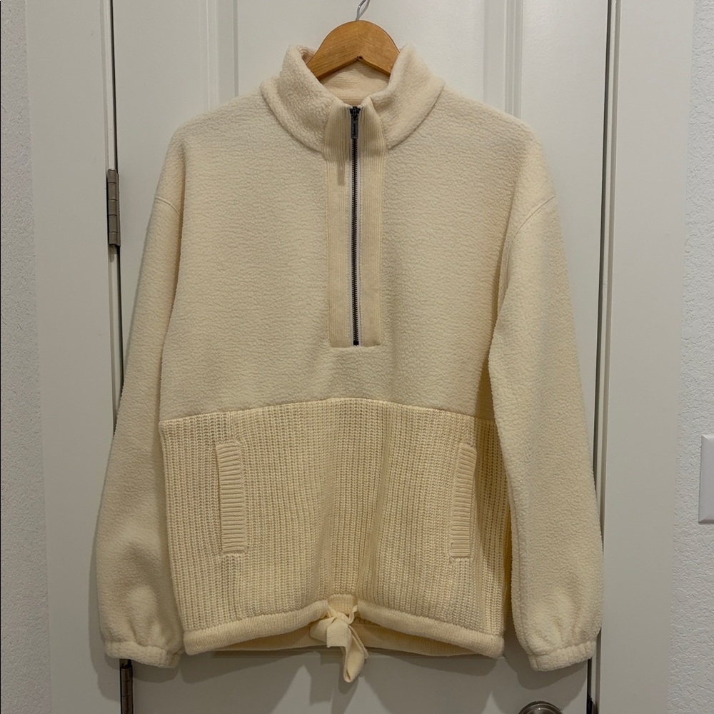 Splendid Cream Half-Zip Sweater
